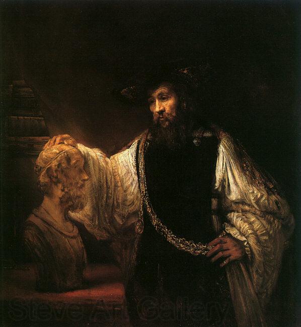 Rembrandt Aristotle with a Bust of Homer Norge oil painting art