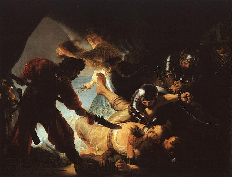 Rembrandt The Blinding of Samson Norge oil painting art
