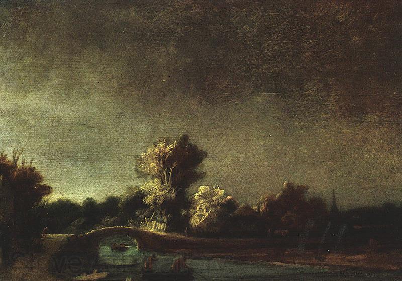 Rembrandt Landscape with a Stone Bridge Spain oil painting art