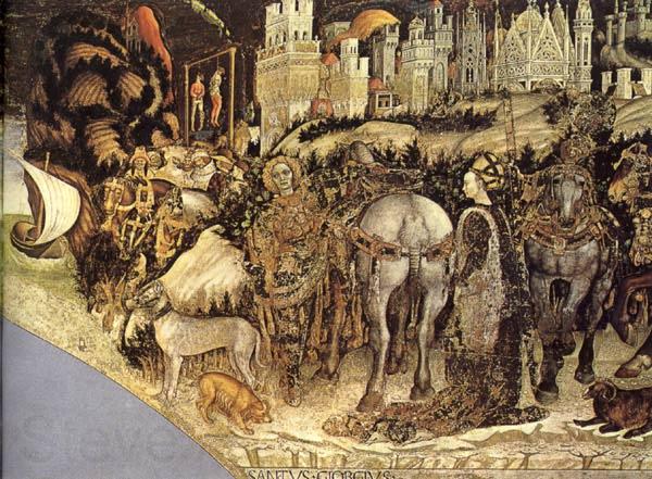 PISANELLO Saint George and the Princess of Trebizond (detail) sg Germany oil painting art
