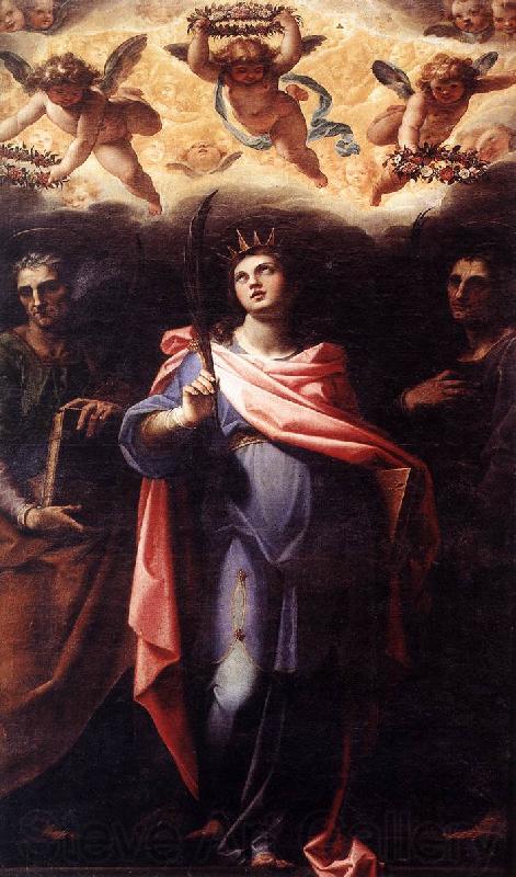 POMARANCIO St Domitilla with Sts Nereus and Achilleus af Norge oil painting art