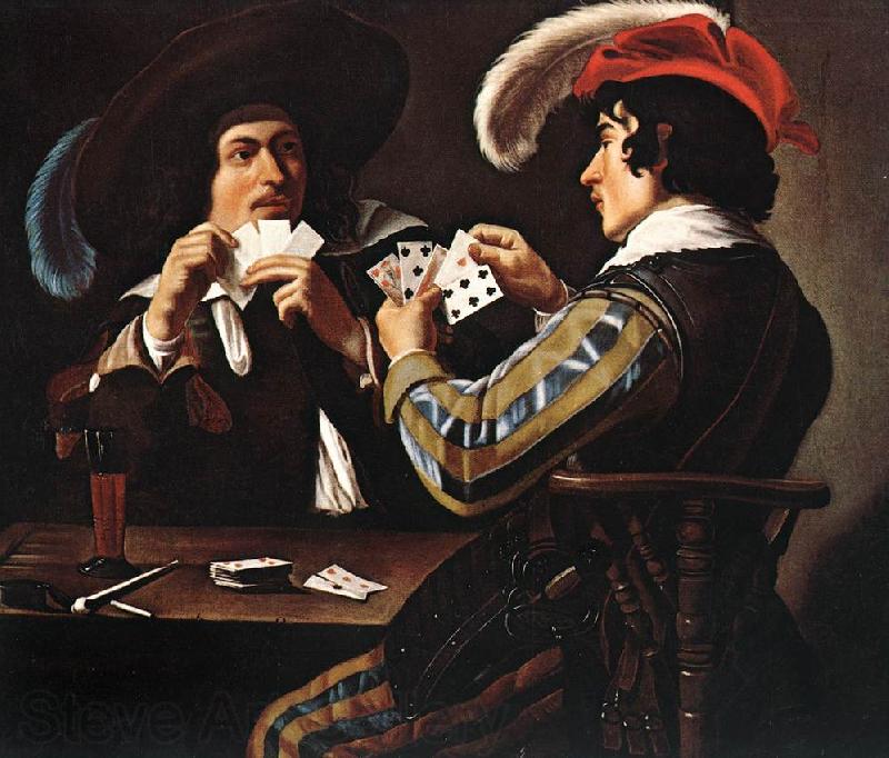 ROMBOUTS, Theodor The Card Players  at Norge oil painting art