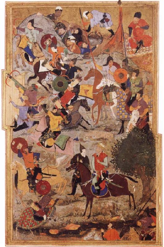 Bihzad Tamerlane leading the assault of the castle of the knights of the Hospitallers of Saint john at Smyrna France oil painting art