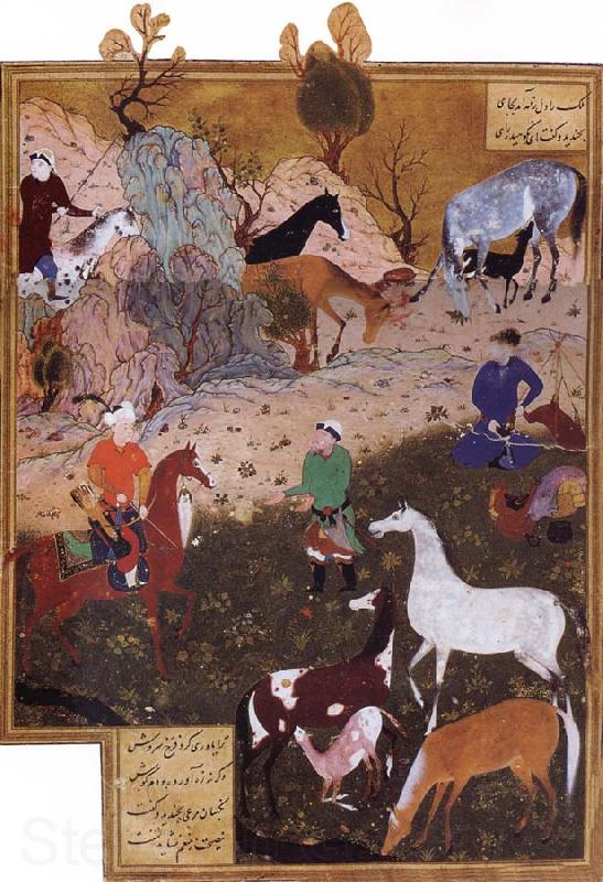Bihzad King Darius and the Herdsman Norge oil painting art