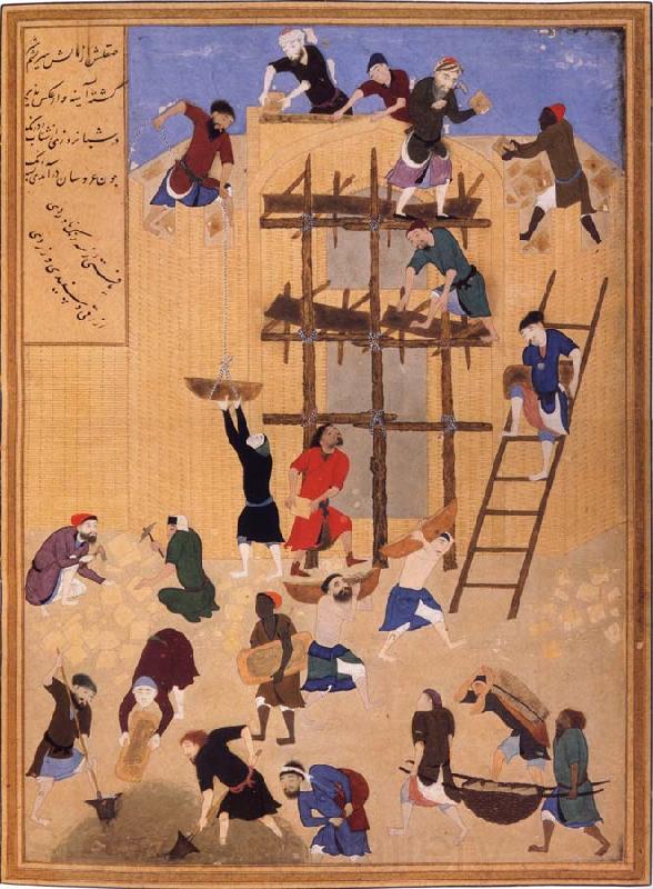 Bihzad Building ot Castle Khawarnaq,wherein the chamber of the seven icons will be hidden Norge oil painting art