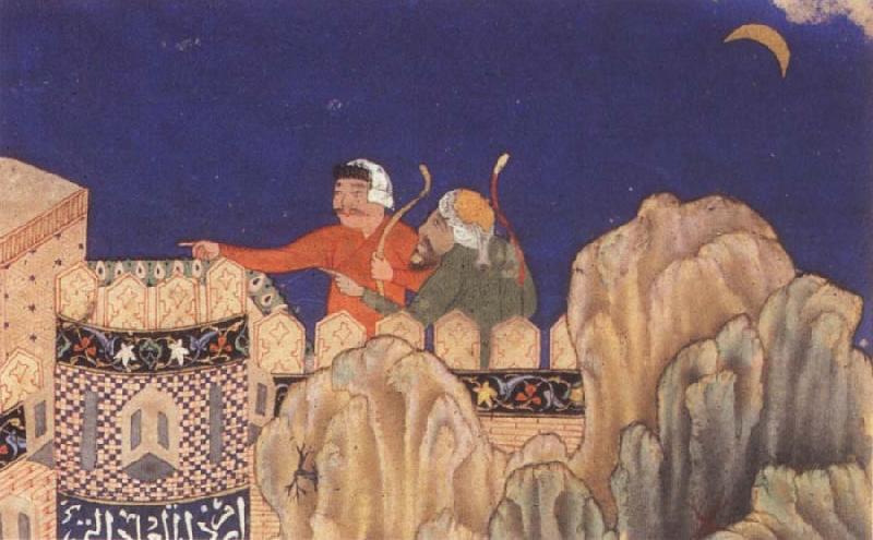 Bihzad The Crescent moon turned downwards Norge oil painting art