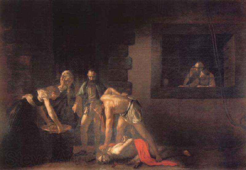 Caravaggio The Beheanding of tst john the baptist France oil painting art