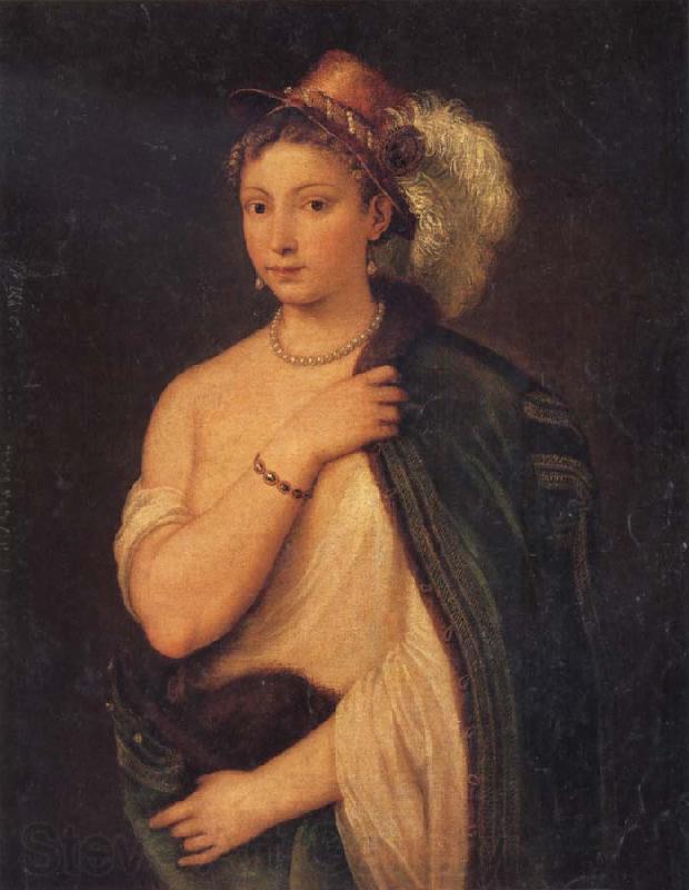 Titian Portrait of a Young Woman Germany oil painting art