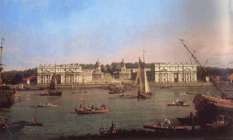 Canaletto Greenwich Hospital from the North Bank of the Thames Norge oil painting art