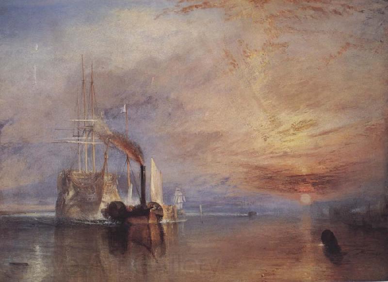 J.M.W.Turner The Fighting Temeraire,Tugged to her Last Berth to be broken up Norge oil painting art