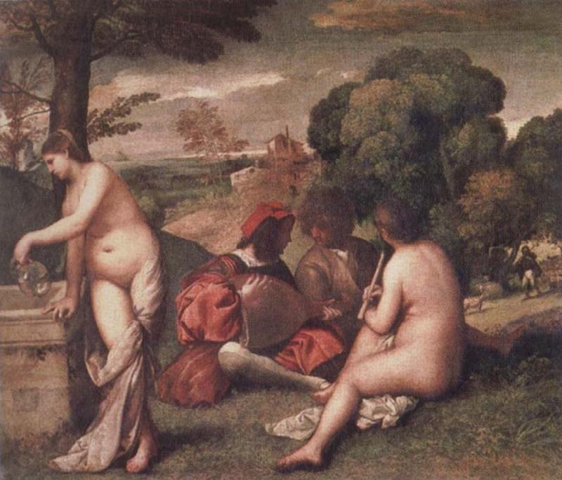 Giorgione The Pastoral Concert Spain oil painting art