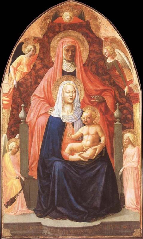 MASACCIO Madonna and Child with St Anne Metterza France oil painting art