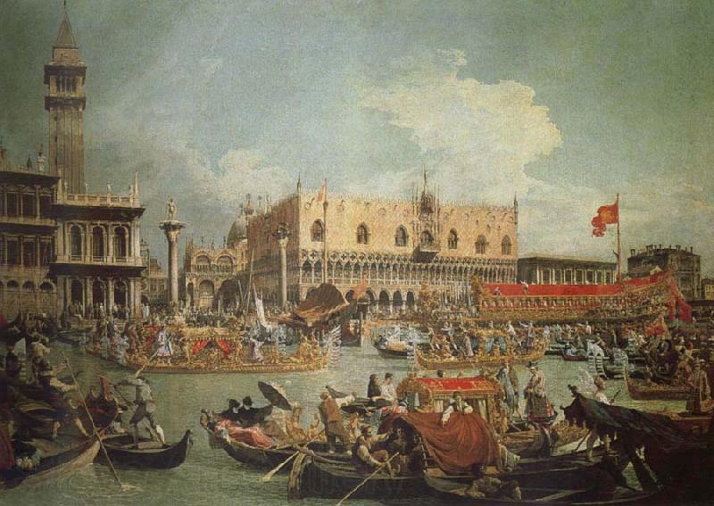 Canaletto The Bucintoro in Front of the Doges- Palace on Ascension Day Spain oil painting art