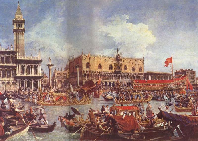 Canaletto The Bucintoro at the Molo on Ascension Day Norge oil painting art
