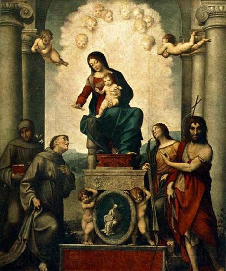 Correggio Madonna with St. Francis Norge oil painting art