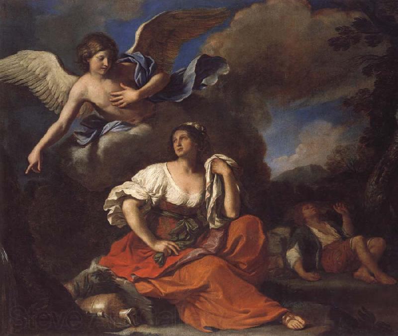 GUERCINO The Angel Appearing to Hagar and Ishmael Spain oil painting art