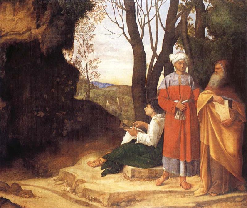 Giorgione Three ways Norge oil painting art