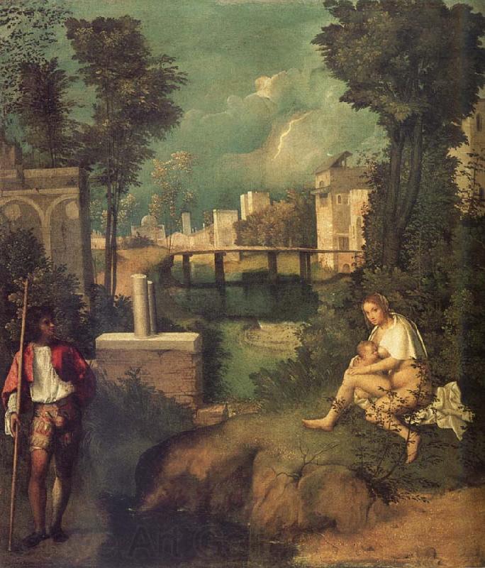 Giorgione THe Tempest France oil painting art