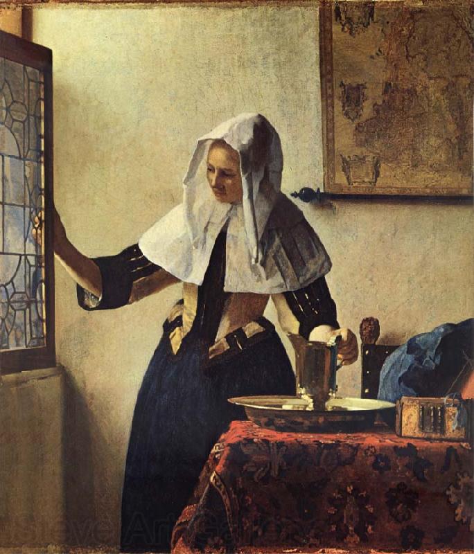 JanVermeer Woman with a Jug Norge oil painting art