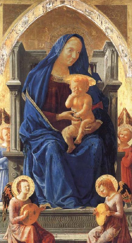 MASACCIO The Virgin and Child with Angels