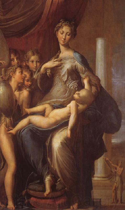PARMIGIANINO Madonna with the long neck Norge oil painting art