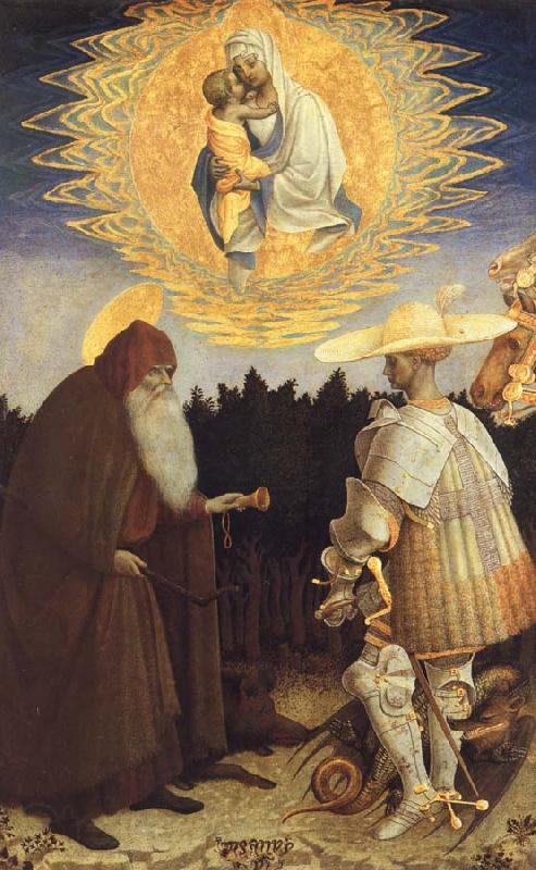 PISANELLO The Virgin and Child with Saint Anthony Abbot Norge oil painting art
