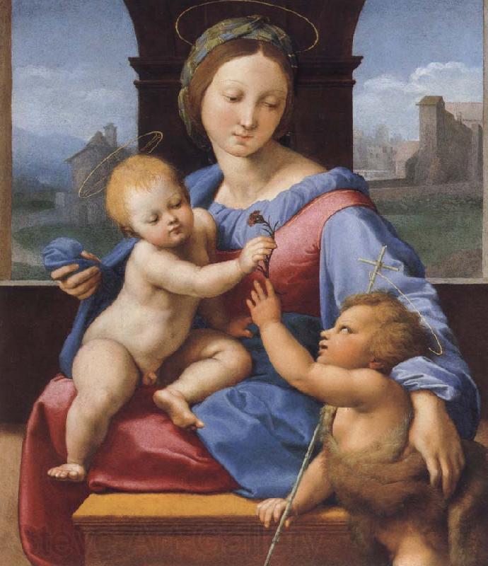 Raphael The Madonna and Child with teh Infant Baptist Spain oil painting art