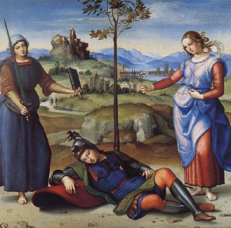 Raphael The Vision of a Knight Norge oil painting art