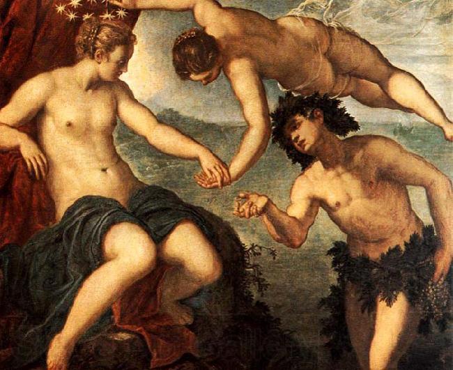 Tintoretto Ariadne, Venus and Bacchus Spain oil painting art