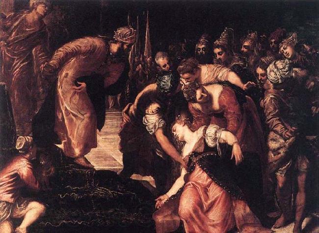Tintoretto Esther before Ahasuerus Norge oil painting art