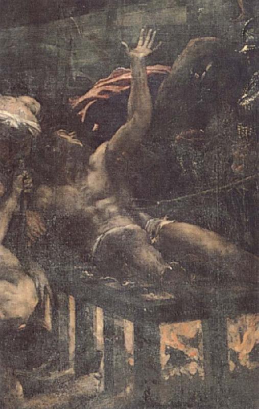 Titian Detail of  Martyrdom of St.Laurence Spain oil painting art