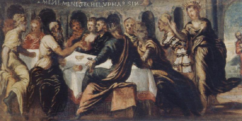 Tintoretto The festival of the Belschazzar Norge oil painting art