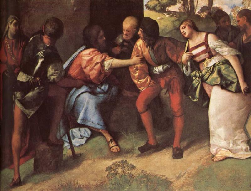 Giorgione The Adulteress brought Before Christ Germany oil painting art