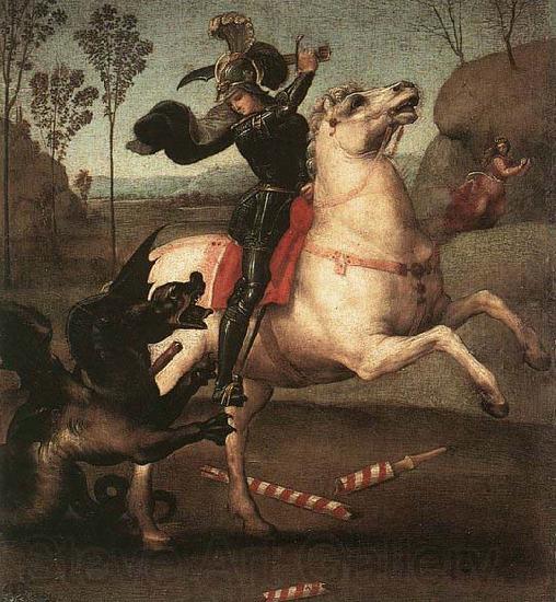 Raffaello St George Fighting the Dragon Spain oil painting art
