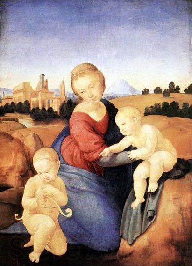 Raffaello Madonna and Child with the Infant St John Norge oil painting art