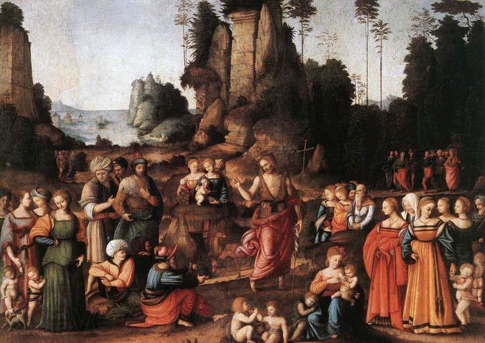 BACCHIACCA The Preaching of Saint John the Baptist Spain oil painting art