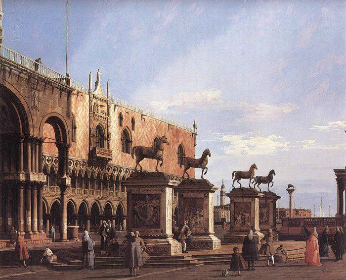 Canaletto The Horses of San Marco in the Piazzetta Spain oil painting art