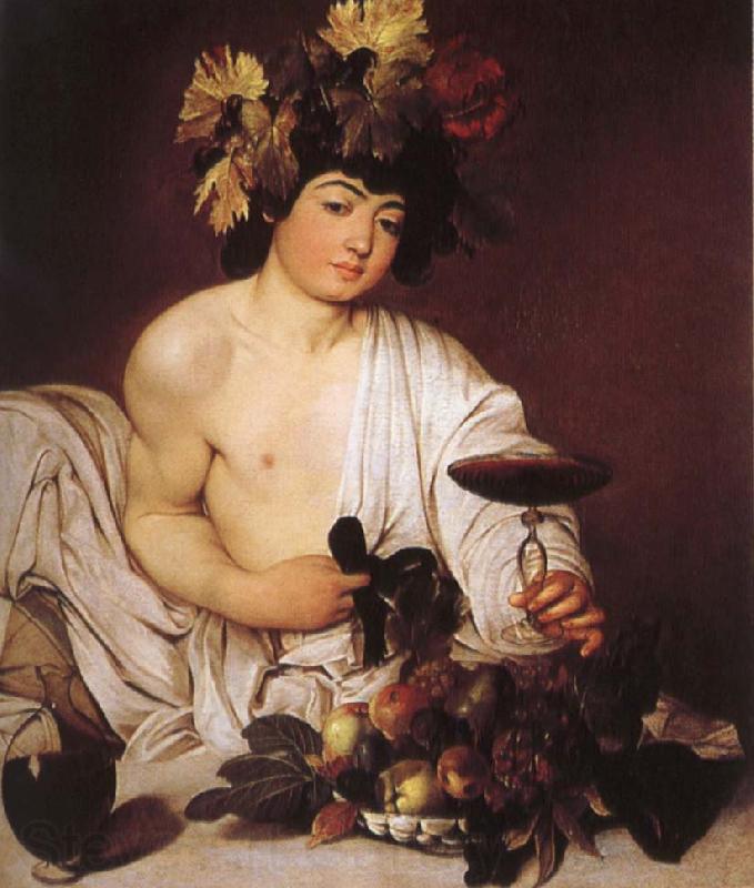 Caravaggio The young Bacchus Norge oil painting art