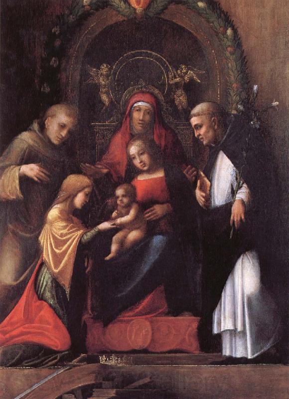 Correggio Sta Katarina-s mysterious formalning Norge oil painting art