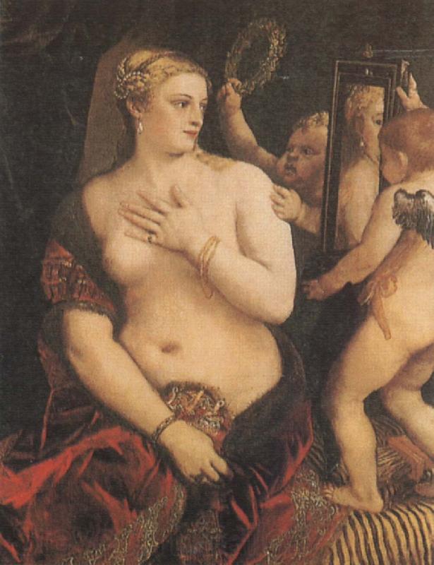 Titian Venus and kewpie Norge oil painting art