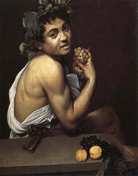 Caravaggio Self-Portrait as Bacchus Norge oil painting art