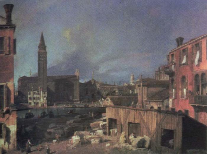 Canaletto the stonemason s yard Germany oil painting art