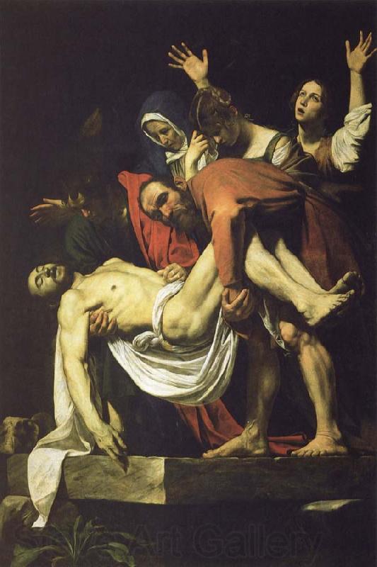 Caravaggio Christian burial France oil painting art