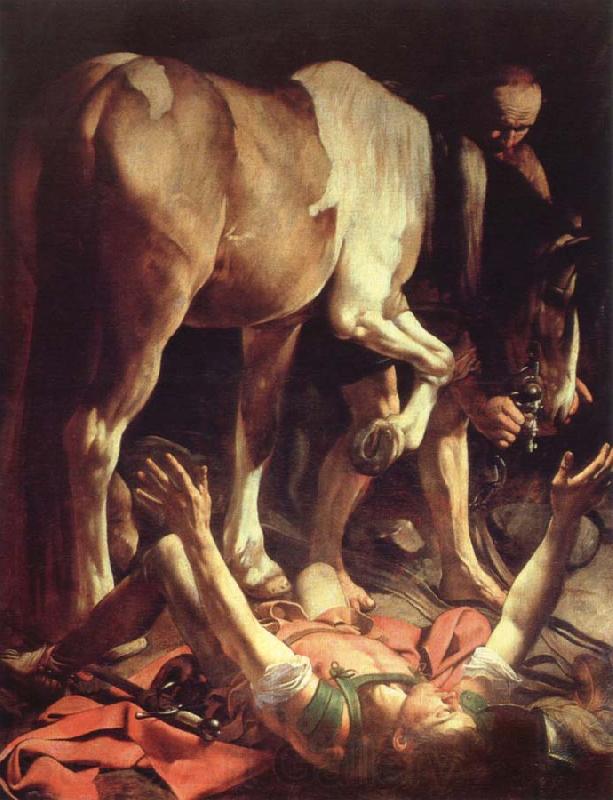 Caravaggio the conversion on the way to damascus France oil painting art