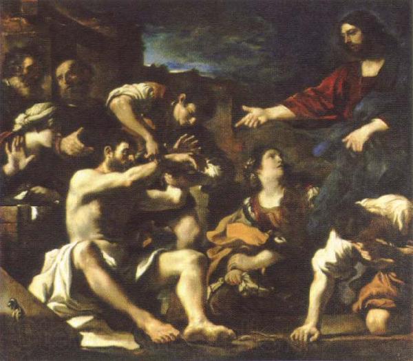 GUERCINO raising of lazarus Norge oil painting art