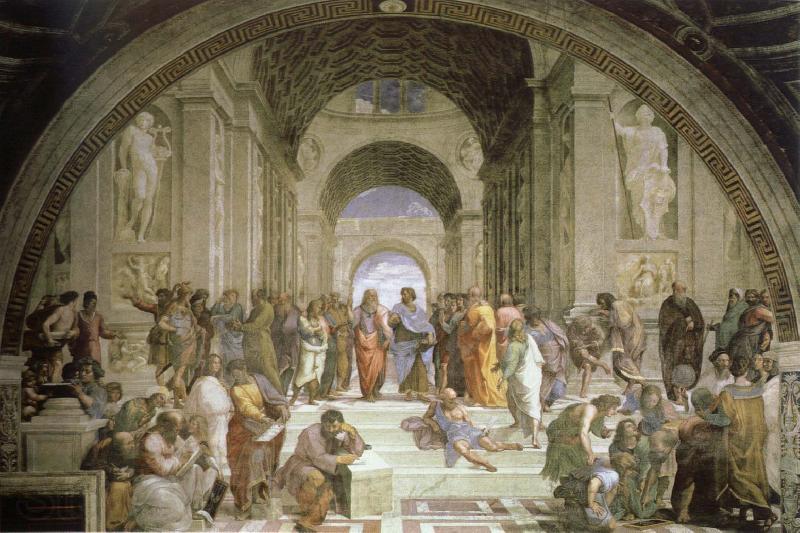 Raphael school of athens Norge oil painting art