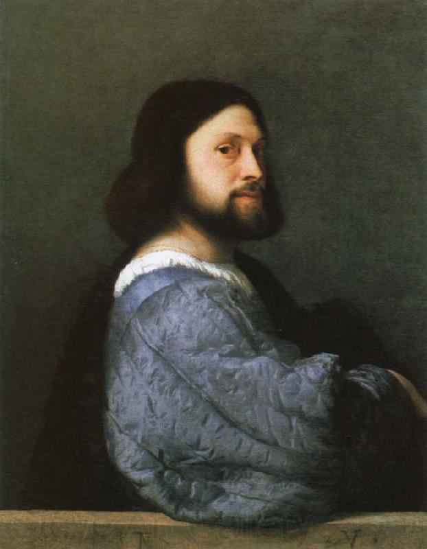Titian portrait of a man Spain oil painting art
