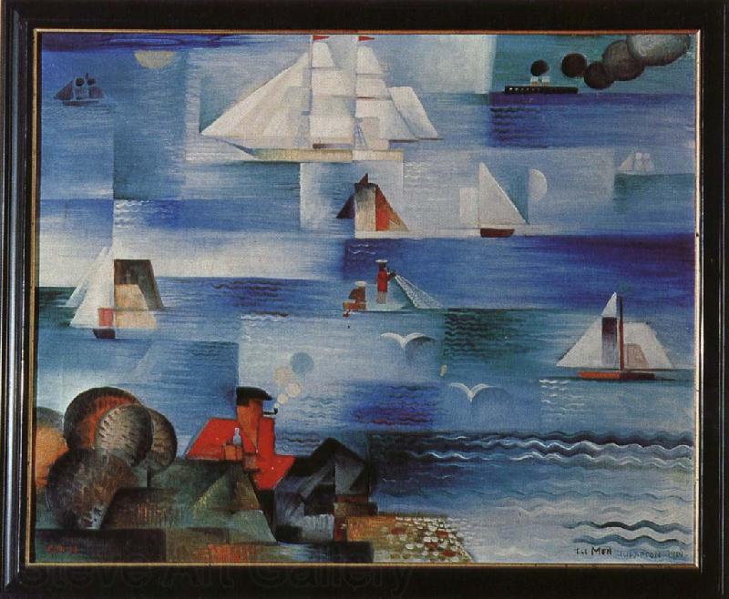 kulturen sjoman och havsusutsikt Spain oil painting art