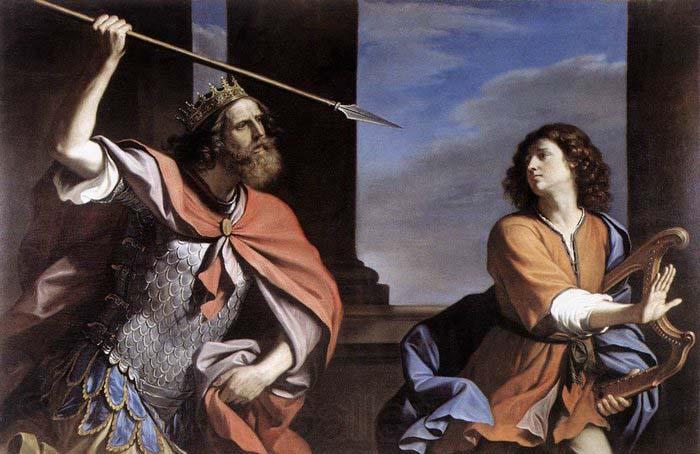 GUERCINO Saul Attacking David Germany oil painting art