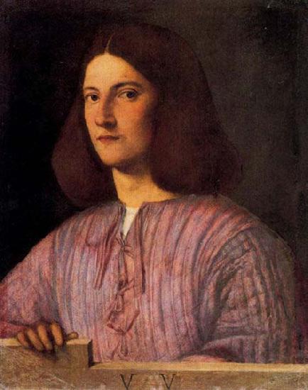 Giorgione The Berlin Portrait of a Man Norge oil painting art